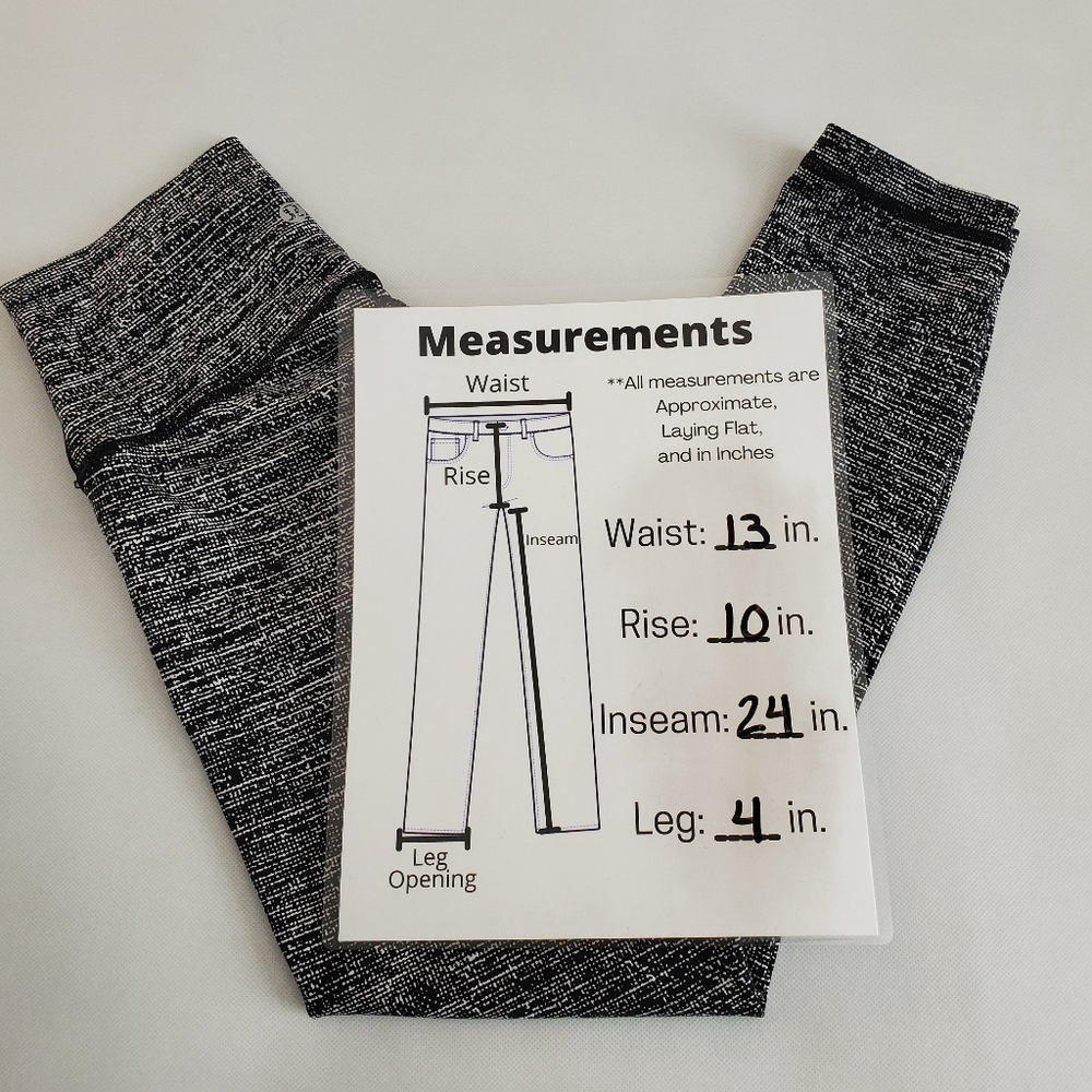 Lululemon Athletica Wunder Under High Rise Coco Pique Black Size 6 - Picture 11 of 12